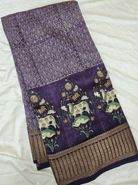 Pure Chanderi Butter Silk - Lavender