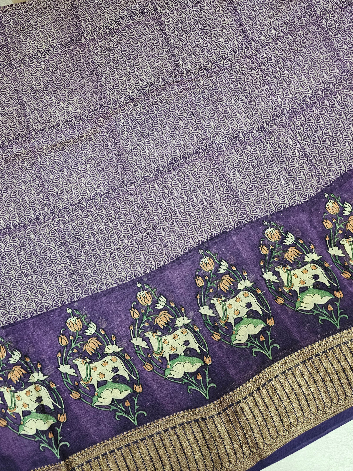Pure Chanderi Butter Silk - Lavender