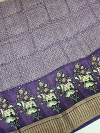 Pure Chanderi Butter Silk - Lavender