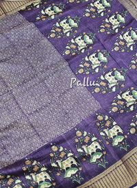 Pure Chanderi Butter Silk - Lavender
