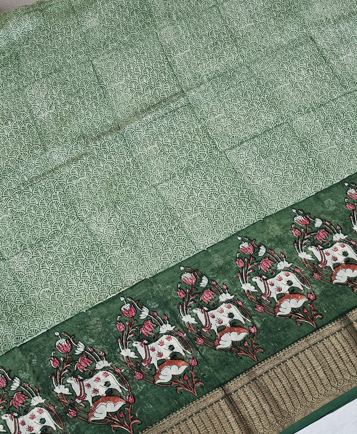 Pure Chanderi Butter Silk - Green