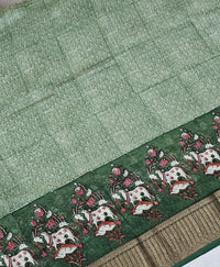 Pure Chanderi Butter Silk - Green