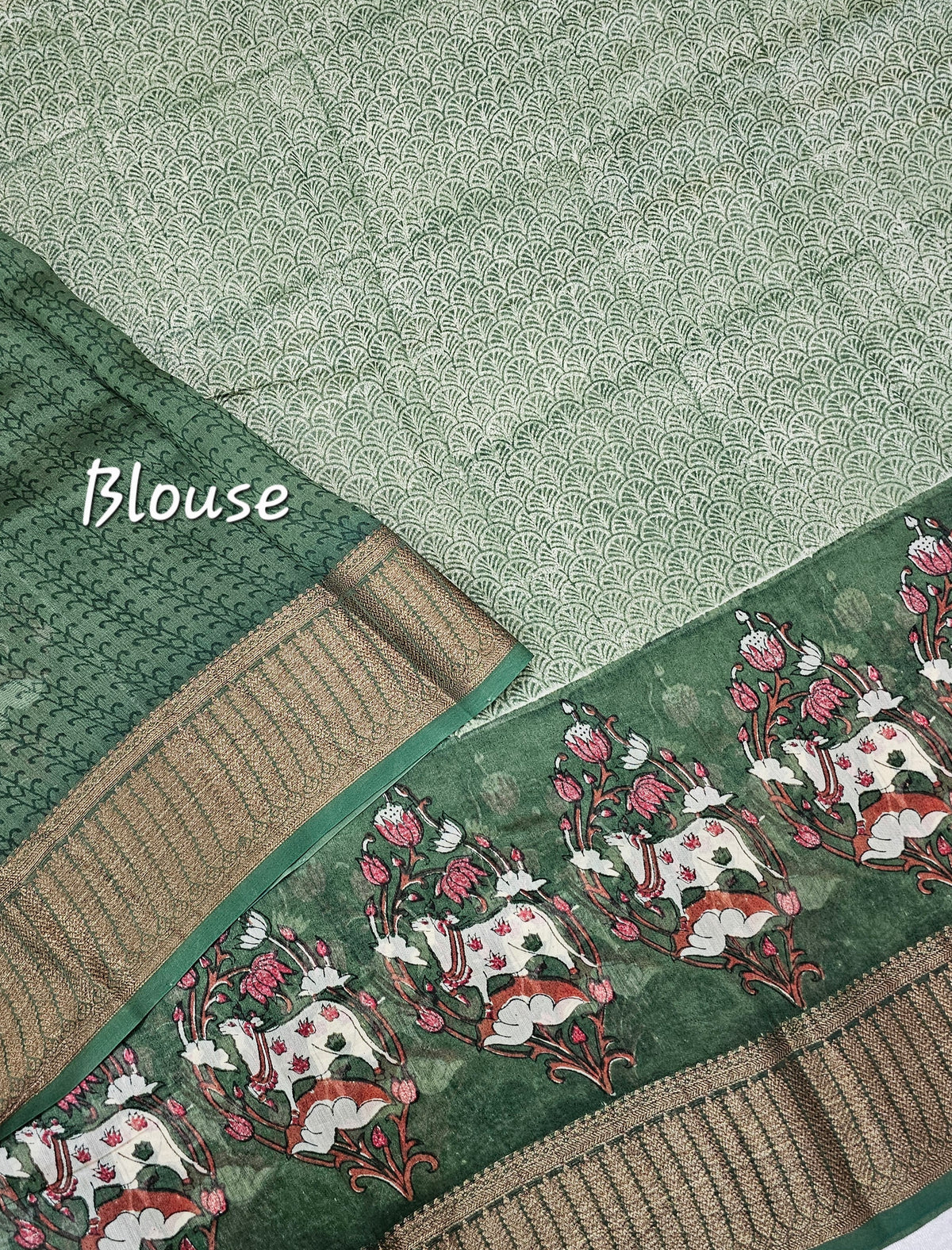 Pure Chanderi Butter Silk - Green