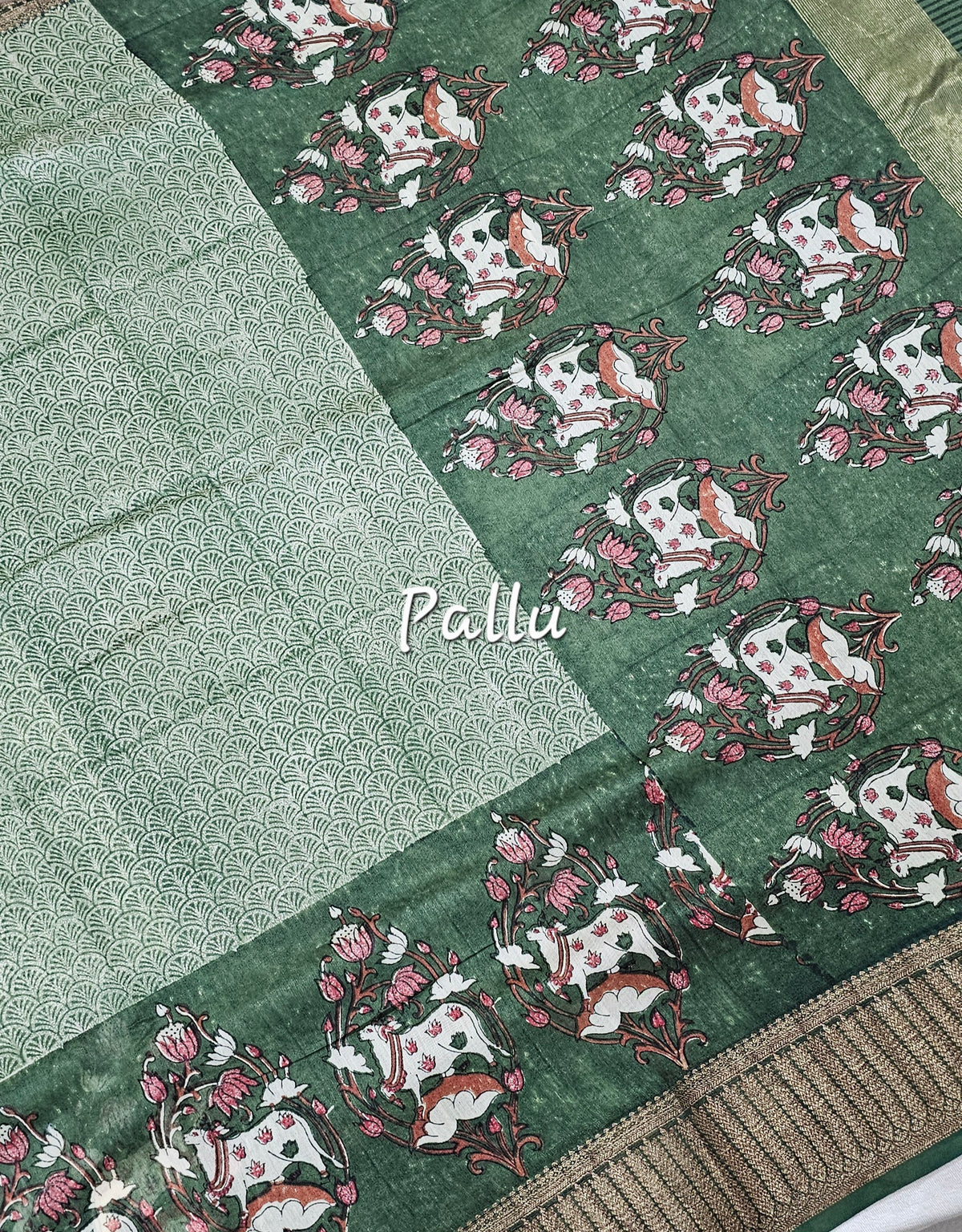 Pure Chanderi Butter Silk - Green