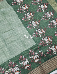 Pure Chanderi Butter Silk - Green