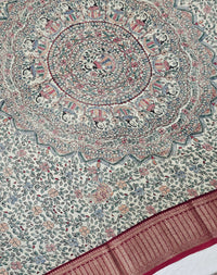 Pure Chanderi Butter Silk - Dark Red