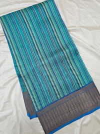 Pure Chanderi Butter Silk - Blue
