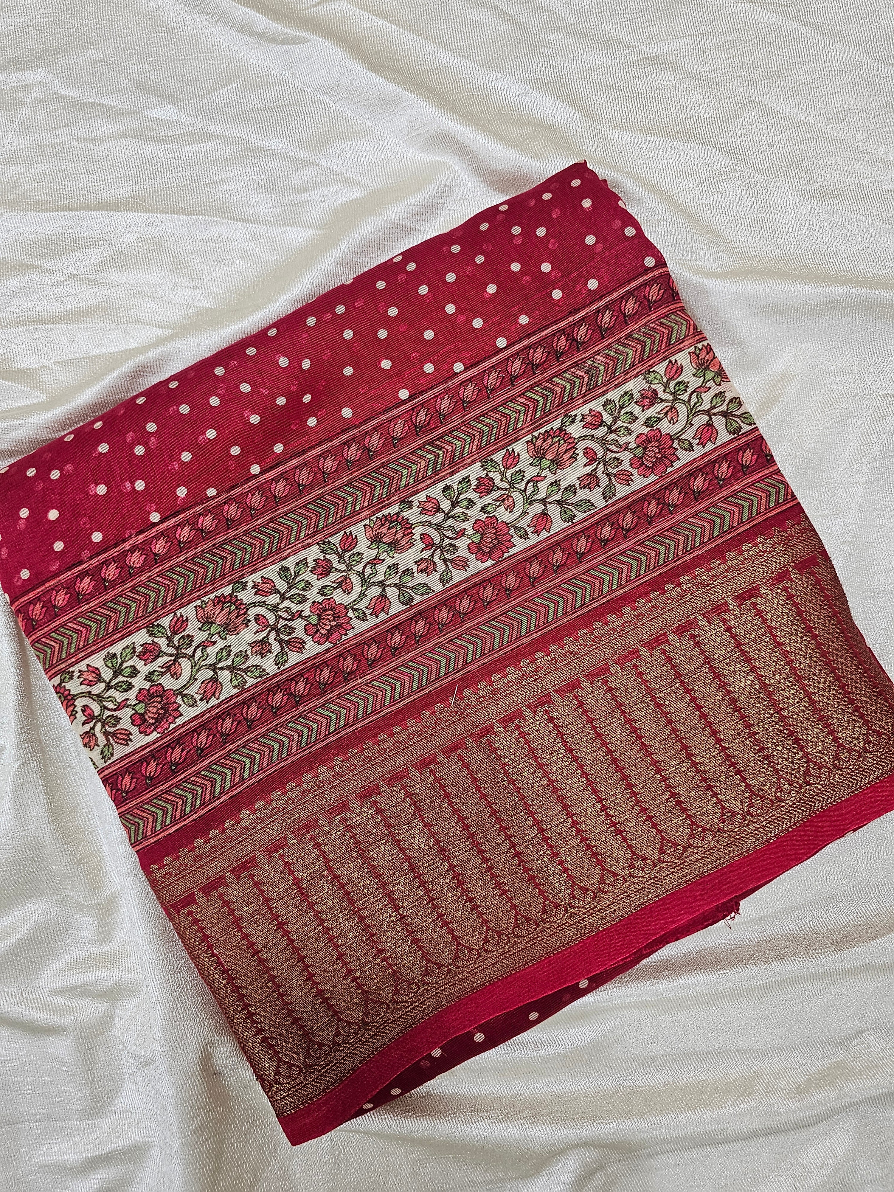 Pure Chanderi Butter Silk - Red – Looms Legacy
