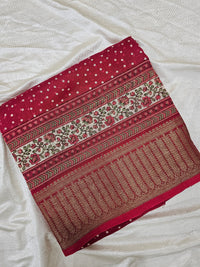 Pure Chanderi Butter Silk - Red