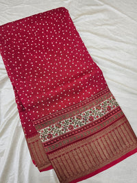 Pure Chanderi Butter Silk - Red