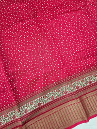 Pure Chanderi Butter Silk - Red