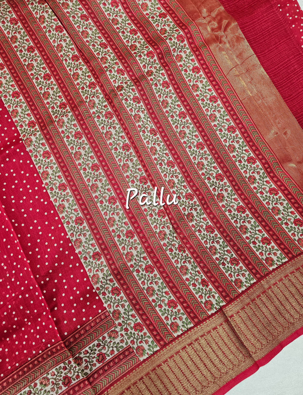 Pure Chanderi Butter Silk - Red
