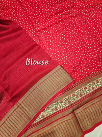 Pure Chanderi Butter Silk - Red