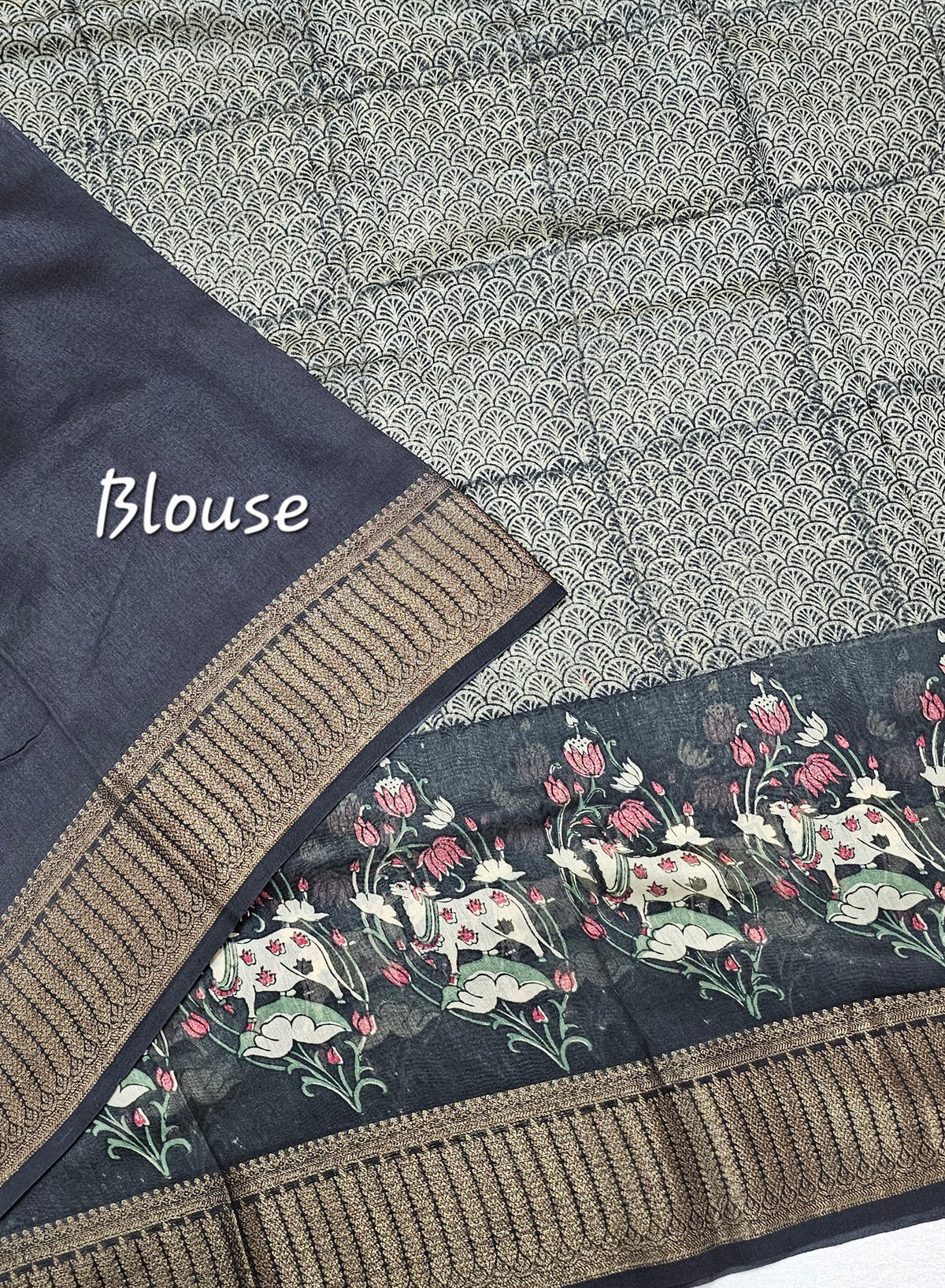 Pure Chanderi Butter Silk - Elephant Grey