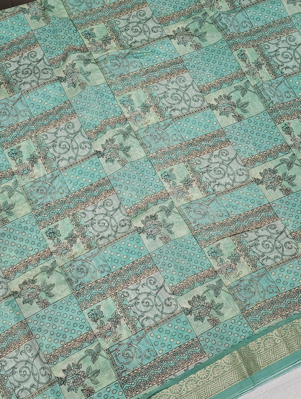 Pure Chanderi Butter Silk - Sea Green