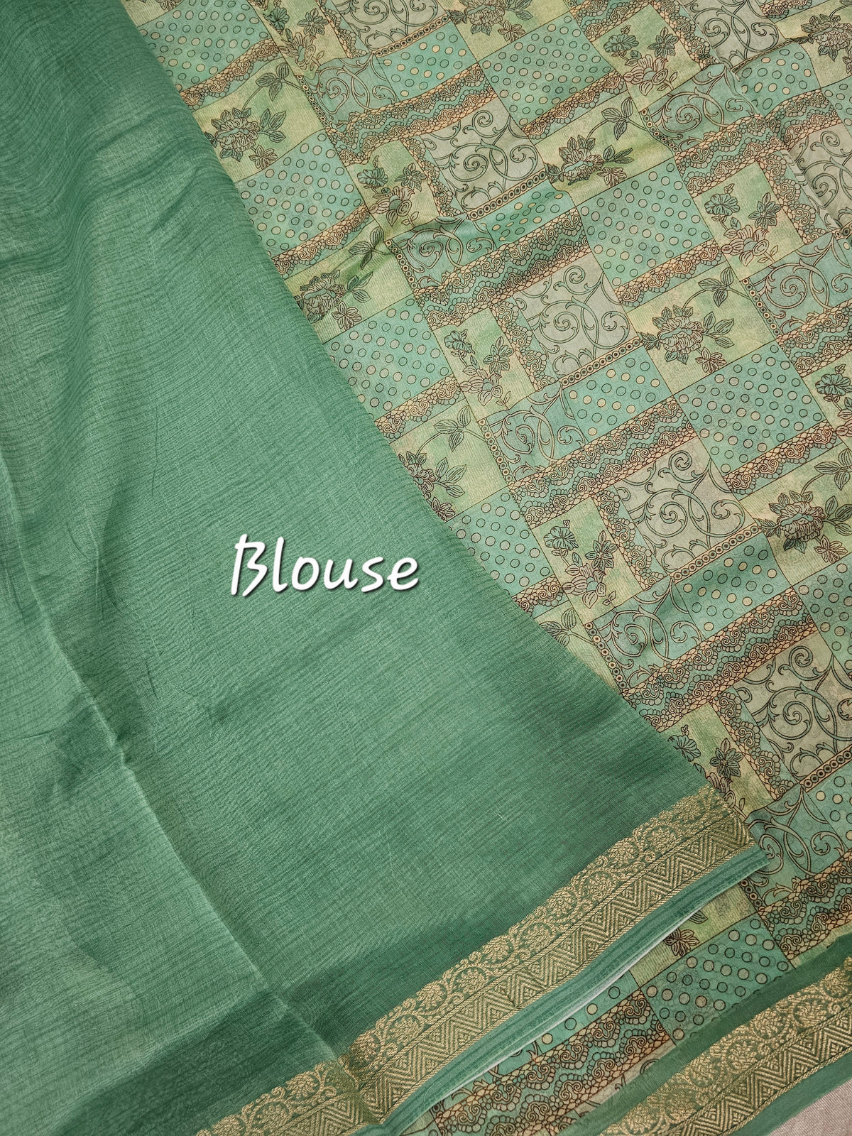 Pure Chanderi Butter Silk - Sea Green