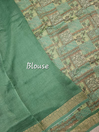 Pure Chanderi Butter Silk - Sea Green