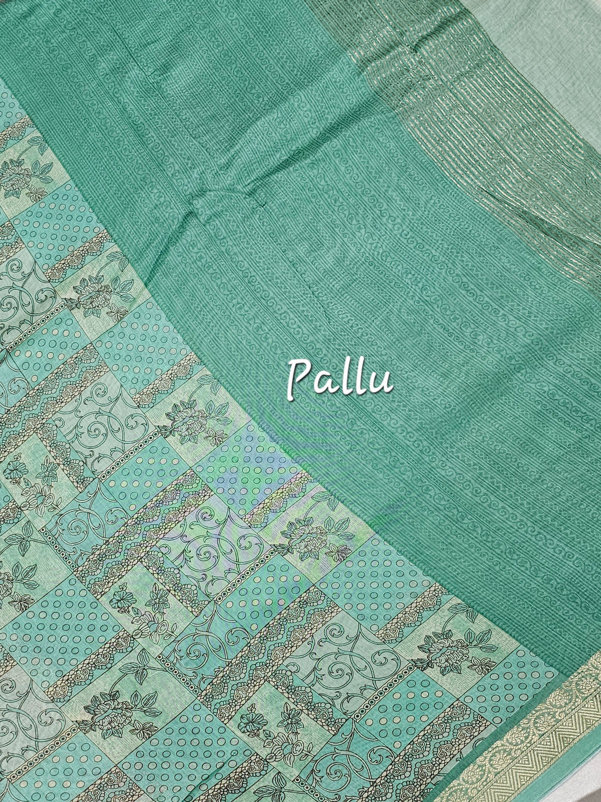 Pure Chanderi Butter Silk - Sea Green
