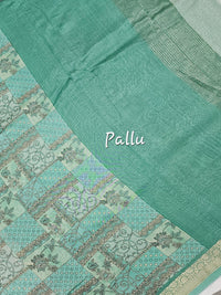 Pure Chanderi Butter Silk - Sea Green