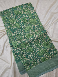 Pure Chanderi Butter Silk - Green