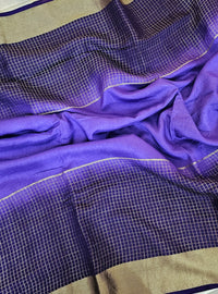 Semi Viscous Crepe Silk Saree - Violet
