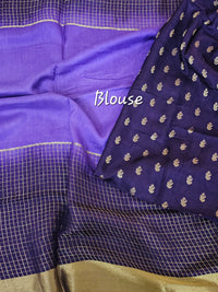 Semi Viscous Crepe Silk Saree - Violet