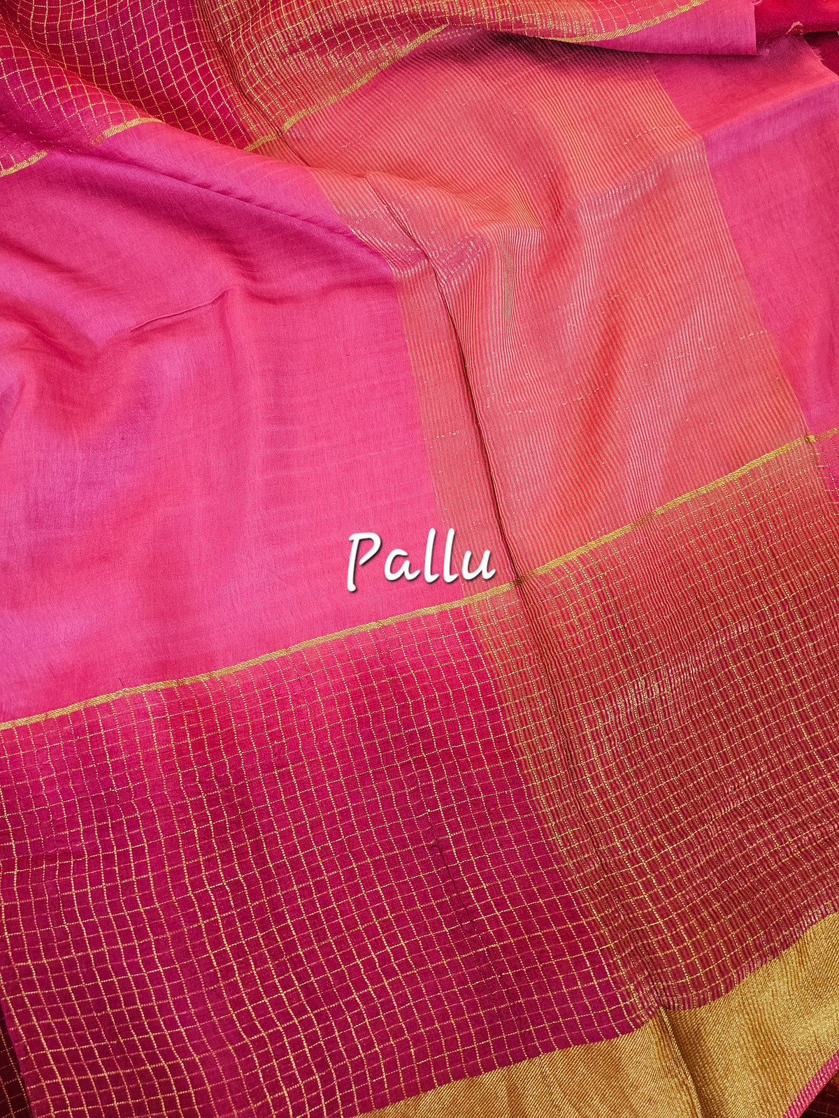 Semi Viscous Crepe Silk Saree - Pink