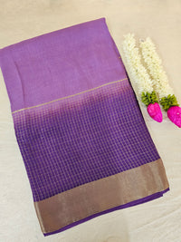 Semi Viscous Crepe Silk Saree - Purple