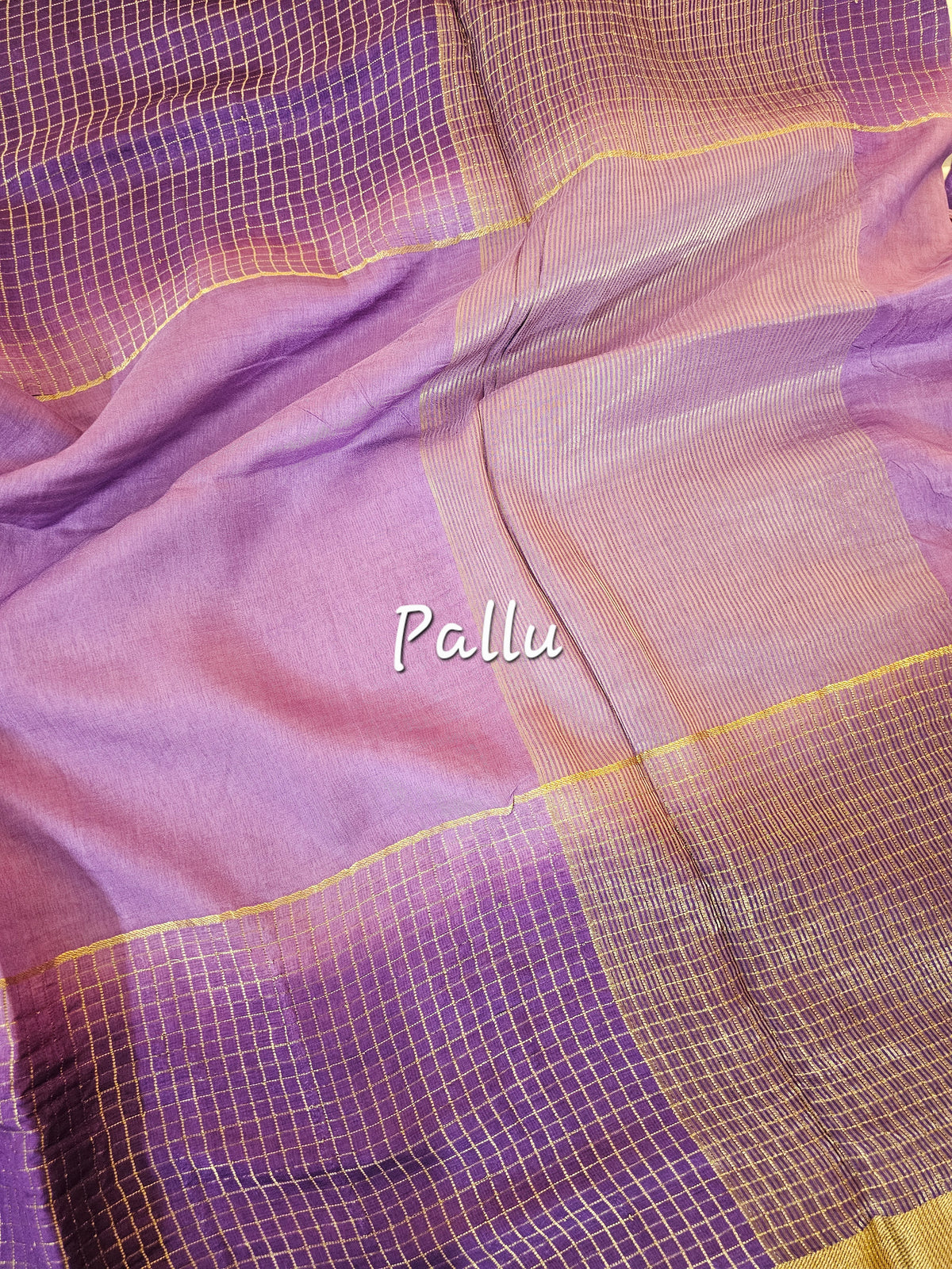 Semi Viscous Crepe Silk Saree - Purple