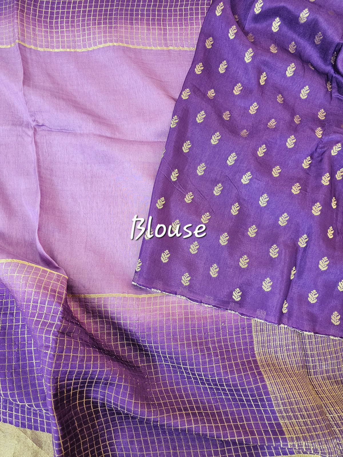 Semi Viscous Crepe Silk Saree - Purple