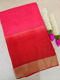 Semi Viscous Crepe Silk Saree - Red