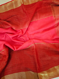 Semi Viscous Crepe Silk Saree - Red