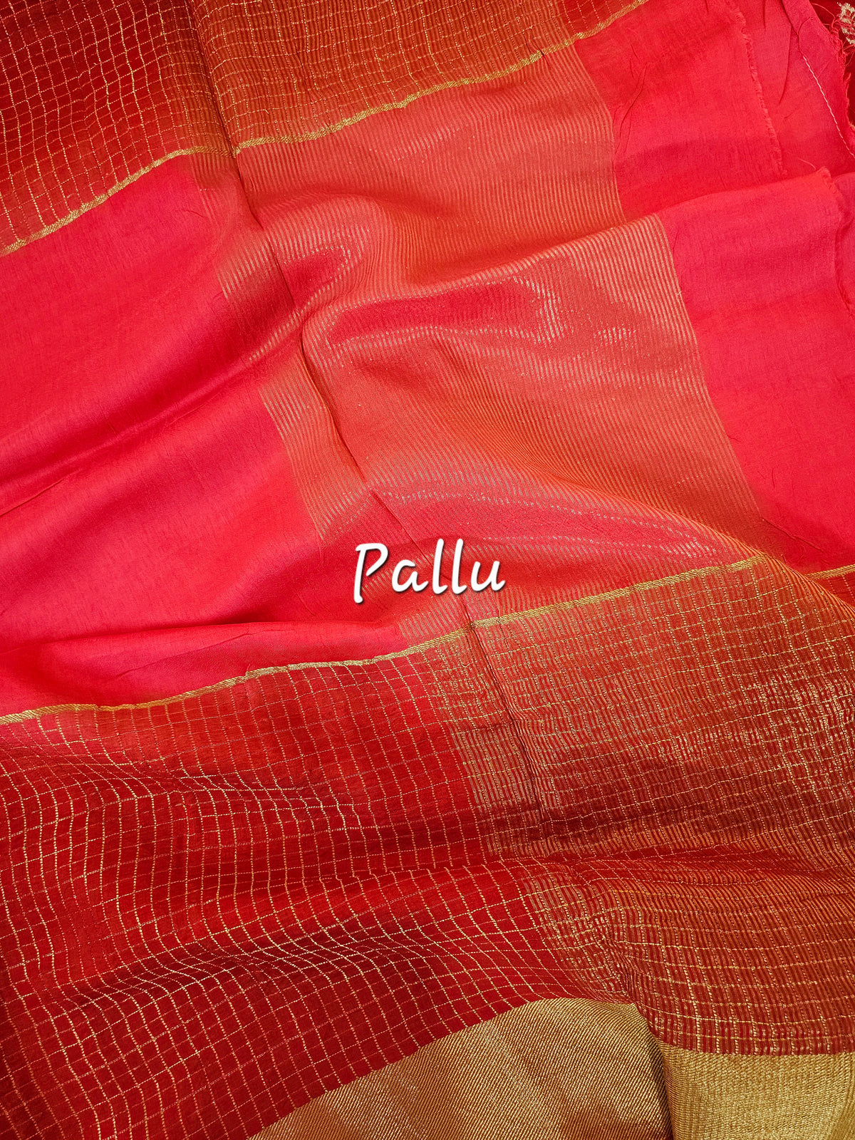 Semi Viscous Crepe Silk Saree - Red