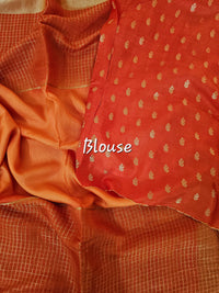 Semi Viscous Crepe Silk Saree - Orange