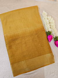 Semi Viscous Crepe Silk Saree - Mustard Yellow
