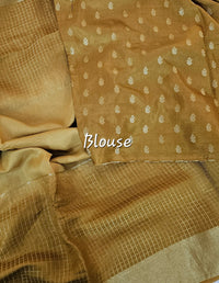 Semi Viscous Crepe Silk Saree - Mustard Yellow