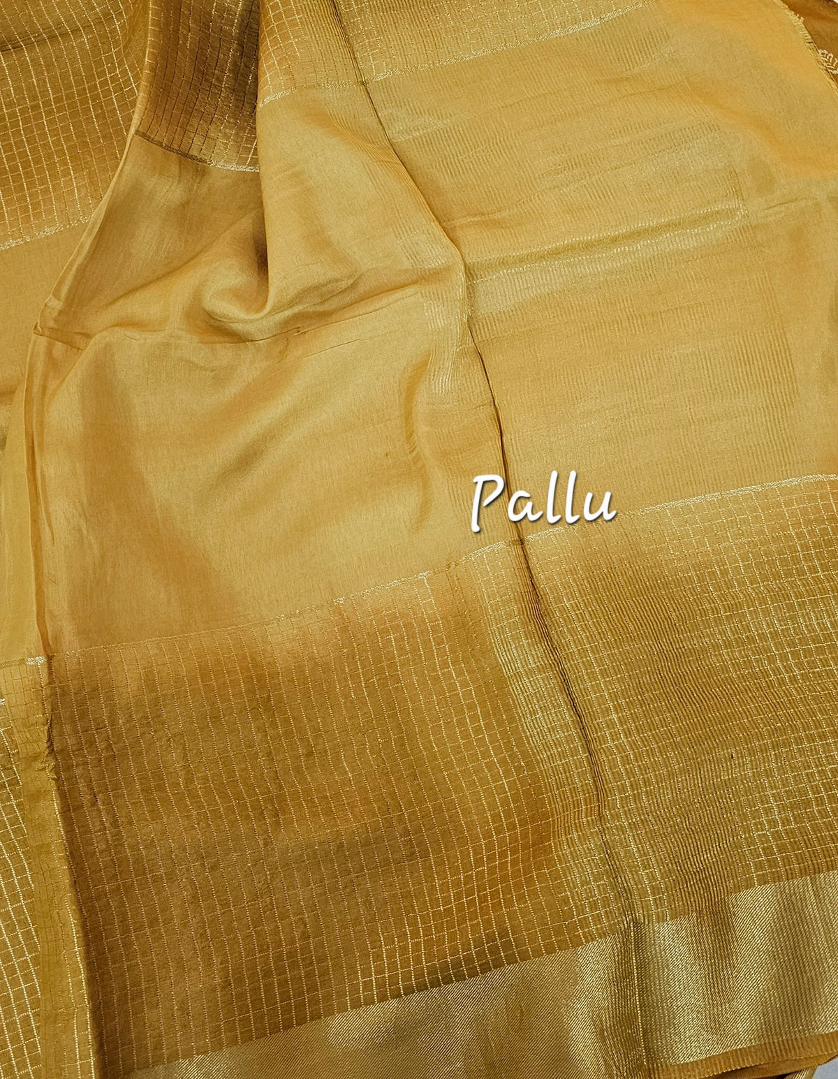 Semi Viscous Crepe Silk Saree - Mustard Yellow