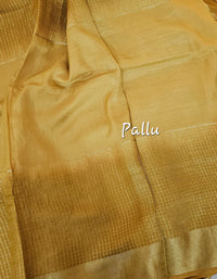 Semi Viscous Crepe Silk Saree - Mustard Yellow