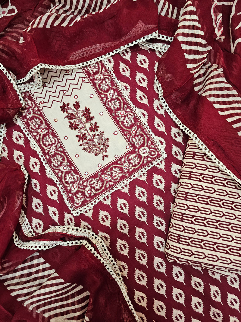 Soft Cotton - Maroon