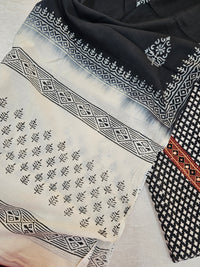 Pure Cotton -  Black with Maroon