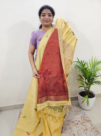 Soft Cotton with Weaving Floral Pattern  - Blue