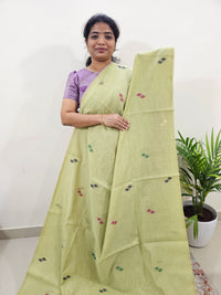 Soft Cotton with Weaving Floral Pattern  - Mint Green