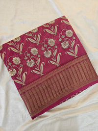 Pure Chanderi Butter Silk - Pink