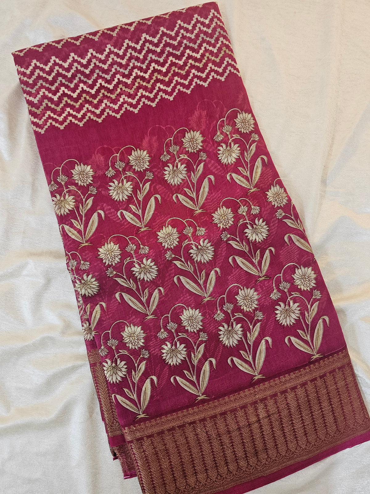 Pure Chanderi Butter Silk - Pink