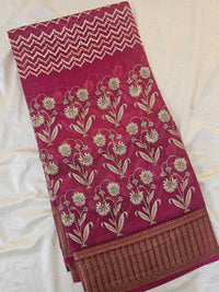 Pure Chanderi Butter Silk - Pink