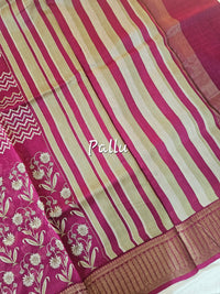 Pure Chanderi Butter Silk - Pink