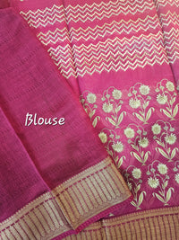 Pure Chanderi Butter Silk - Pink