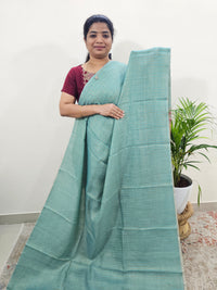 𝐏𝐫𝐞𝐛𝐨𝐨𝐤𝐢𝐧𝐠 𝐀𝐯𝐚𝐢𝐥𝐚𝐛𝐥𝐞 10 𝐃𝐚𝐲𝐬 𝐃𝐢𝐬𝐩𝐚𝐭𝐜𝐡 𝐓𝐢𝐦𝐞 Linen Tissue with Zari Weaving Digital Printed Sarees - Sea Blue with Pink