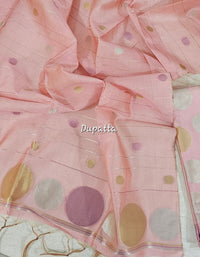 Banarasi Unstitched Salwar Suit -  Pink