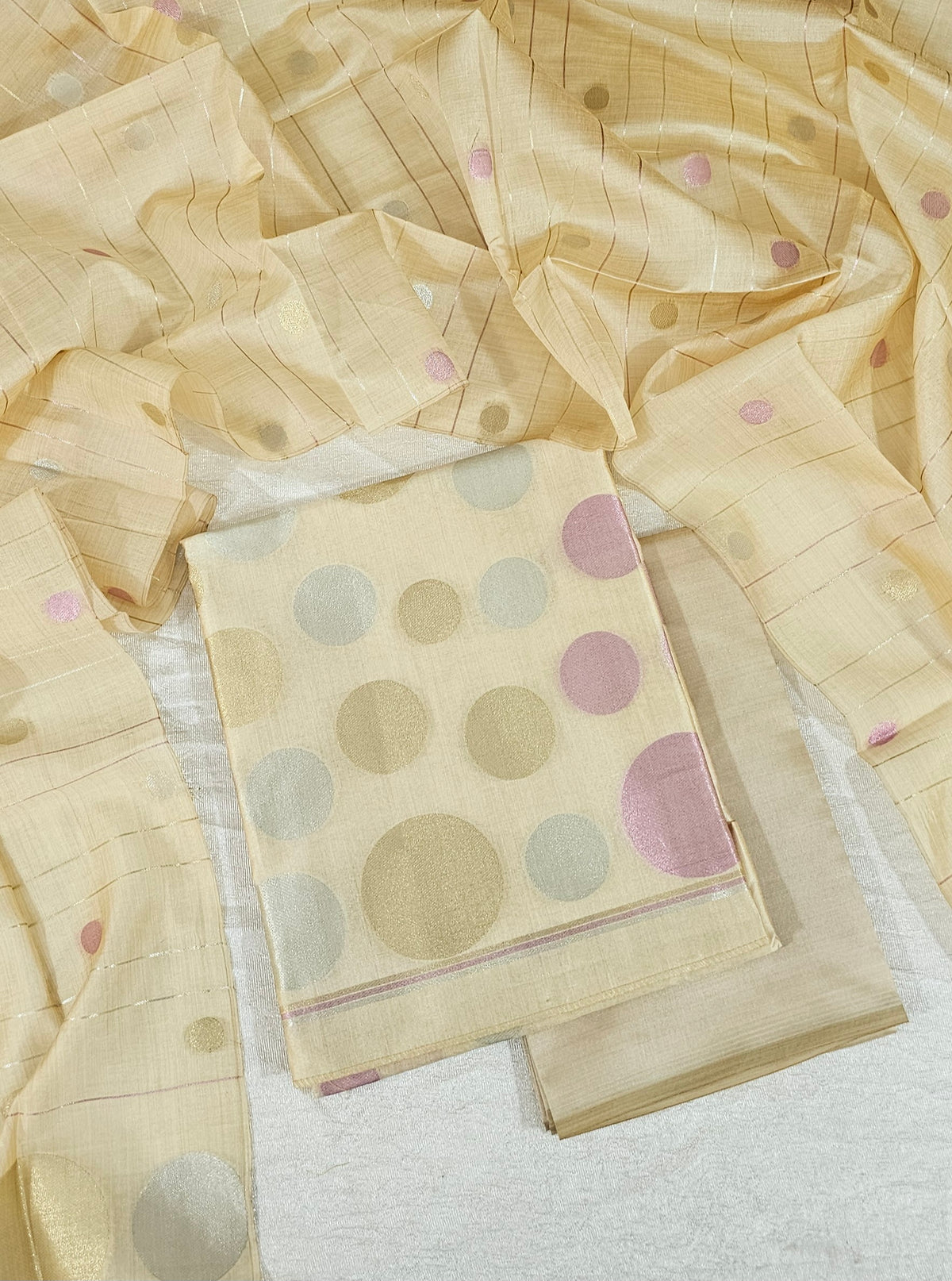 Banarasi Unstitched Salwar Suit - Sandal